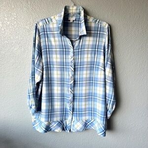 J. Jill soft relaxed fit plaid button down